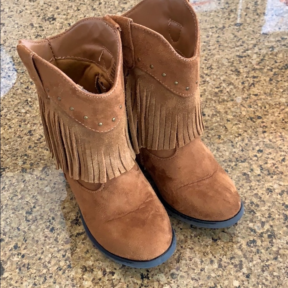 Suede cowgirl boots
